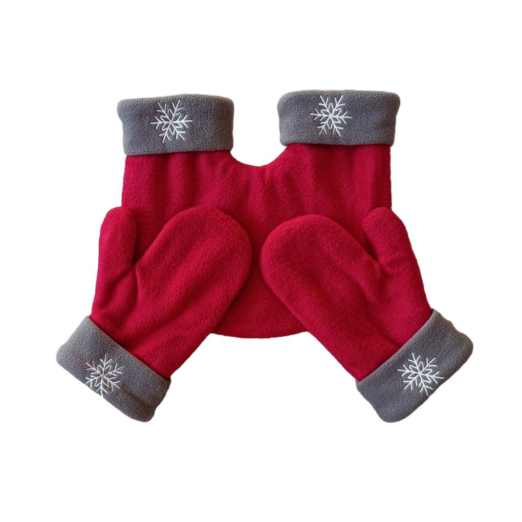Winter Couple Holding Hands Gloves New Year Christmas Lint-free Thick Warm All Day Wear-resistant Tunnel Mittens