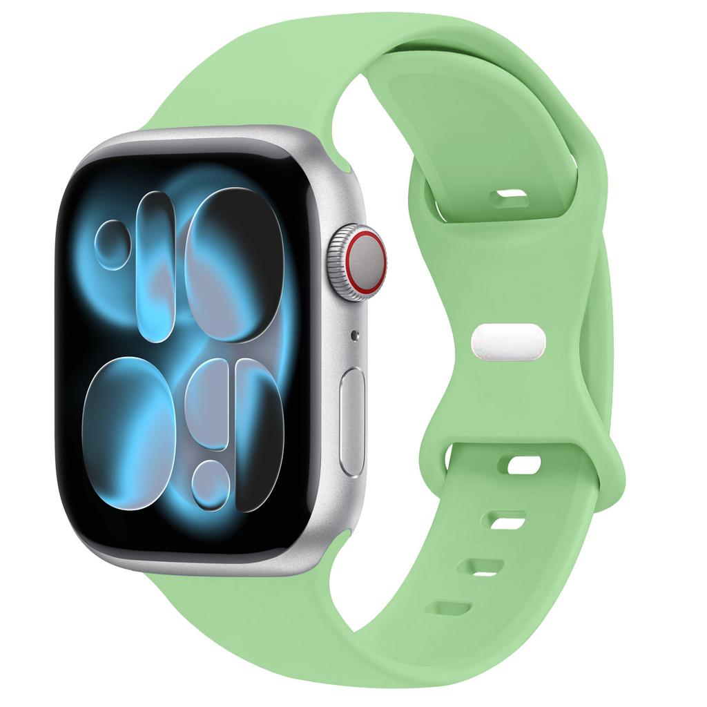 Sport Silicone Strap For Apple Watch Bands 40mm 44mm 46mm 45mm 41mm 49 42mm Correa Bracelet iWatch series 10 11 9 8 7 ultra 3 SE