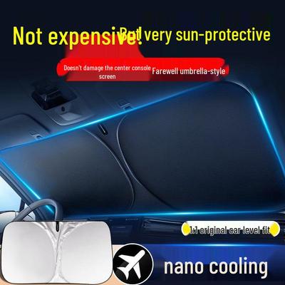 Pare-soleil de pare-brise de voiture et pare-soleil isolant la chaleur – Parapluie de protection solaire pour petites voitures