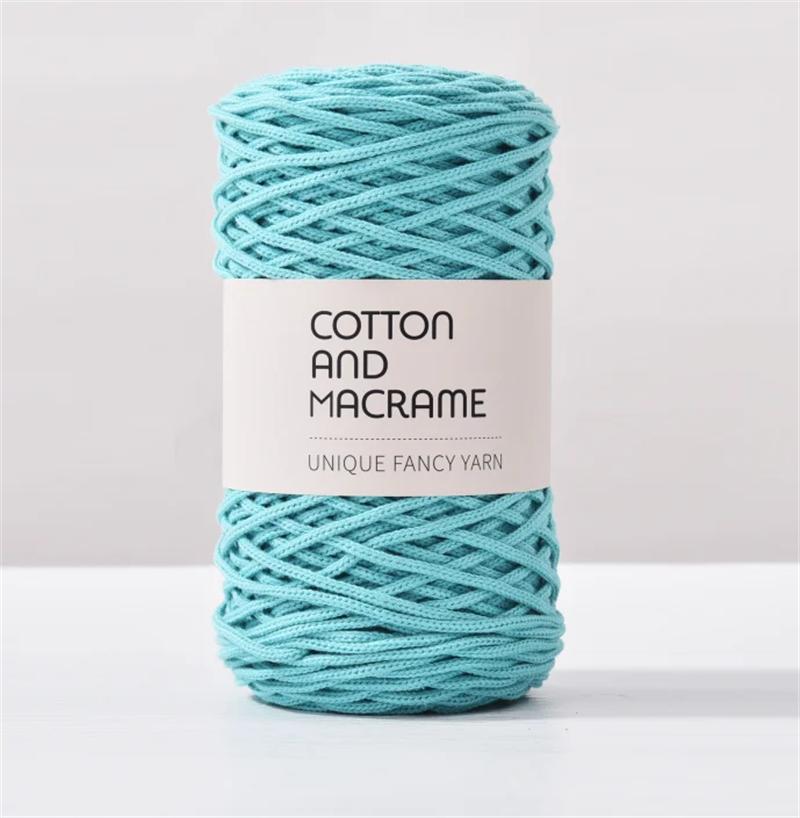 3mm Cotton Macrame Cord 130m/Roll Hand Knitting Yarn Hand Crochet Yarn Bag DIY Knitting Crochet Yarn 100% High Quality Cotton