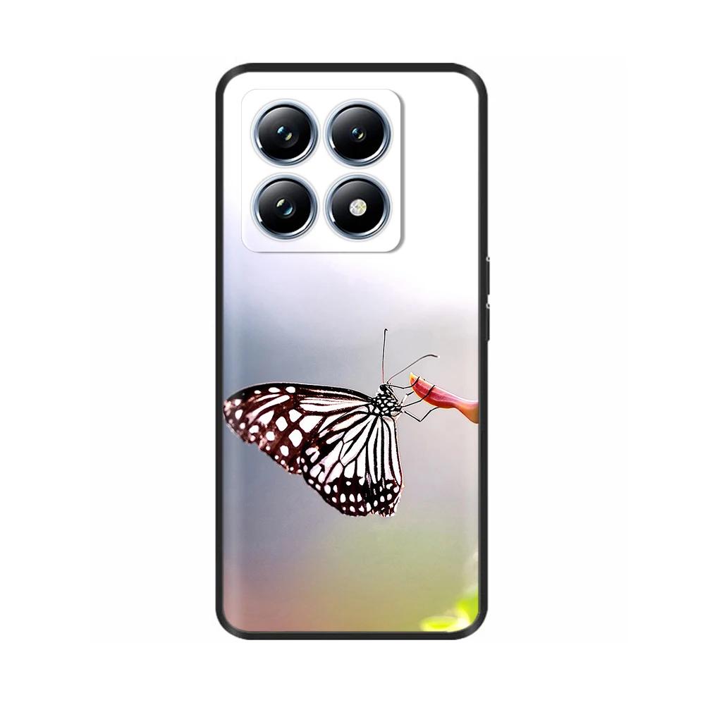 Für Xiaomi 14T Pro Hülle Silikon Luxus Blume Weicher Bumper Für Xiaomi Mi 14T Handyhülle Mode TPU Fundas für Xiaomi 14T 14 t