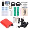 8 Wraps Tattoo Coil Machine Red Mini Tattoo Power Supply Complete Tattoo Liner Machine Set