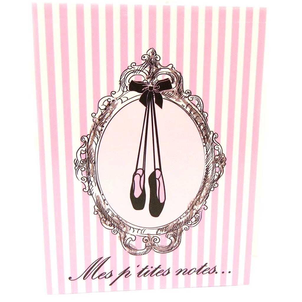 Les Trésors De Lily [L3981] - Bloc notes 'Ballerines' rose