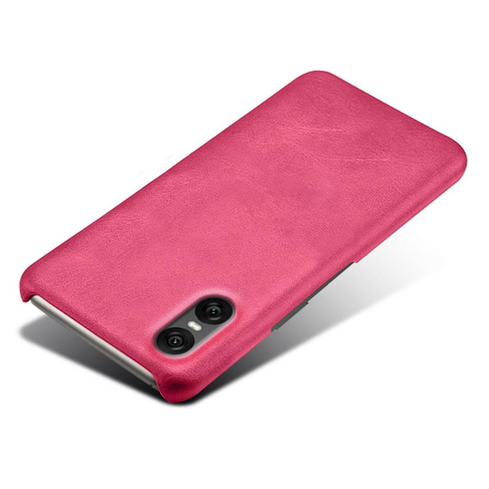 

For Sony Xperia 10 VII Case Calf Texture PU Leather Hard PC Protective Phone Cover Blue