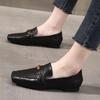 2026 Spring Summer Sheepskin Shoes Women Flats Genuine Leather Fashion Brand Ladies Party Shoes Black Brown