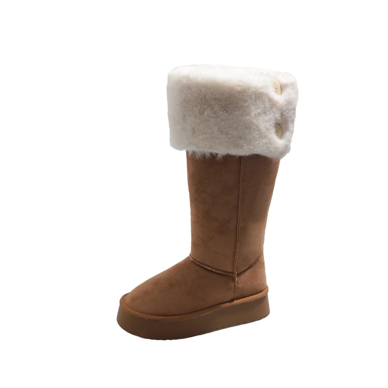 

Коричневые зимние ботинки на толстой подошве с увеличением роста, женские, 2025, новые зимние ботинки двойного назначения, северо-восточные, с густым высоким хлопковым утеплителем 40