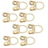 8 Stück Gitarren-Fingerpicks Verstellbar Hohl Edelstahl Musikinstrument ZubehörGold