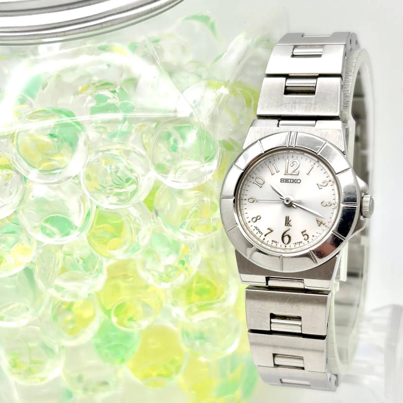 Used [New battery] SEIKO lk Rukia ladies watch silver 4N21-1130 182817