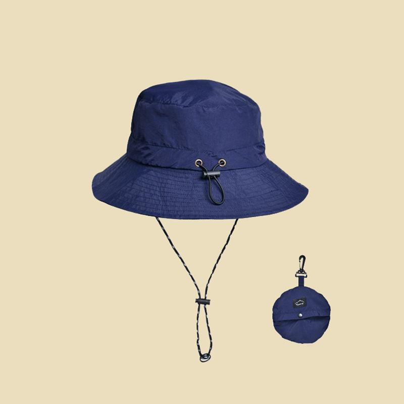 

Women s Quick Dry Bucket Hat with Chin Strap Foldable Outdoor Sun Hat Lightweight Wide Brim Fishing Hiking Cap with Integrated Storage Bag 1 piece pack
