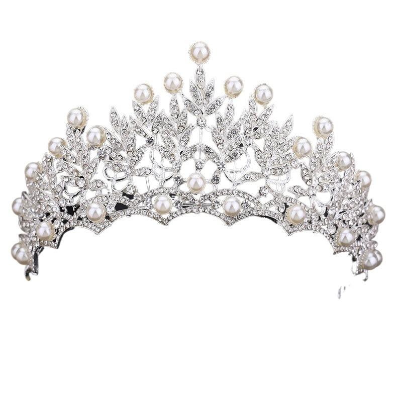 Braut Silber Große Krone Neu Hochzeit Haarschmuck Hochzeitskleid Zubehör Europäische Geburtstag Tiara Krone