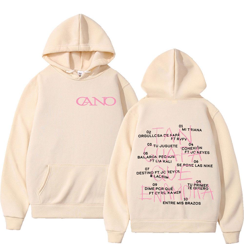 Rapper Cano Triana Tan Gvapa Qve Enamora Tištěná Podzimní Zimní Potisk Mikina s Kapucí Pánská Retro Hip Hop Volná Ležérní