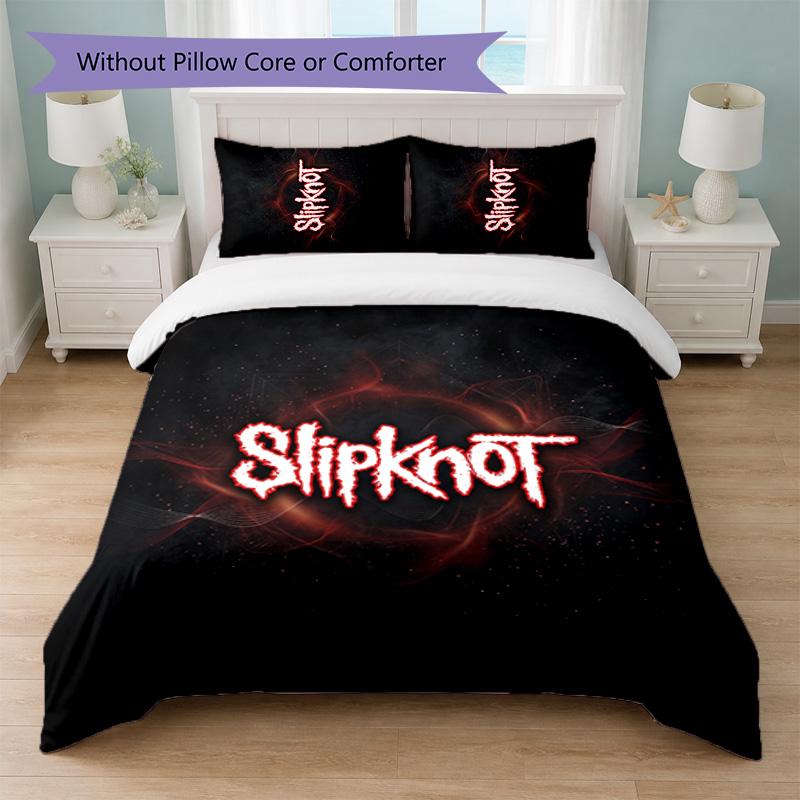 Set Biancheria da Letto 3 Pezzi con Stampa Slipknot Copripiumino con Due Federe Biancheria da Letto Morbida per Camera da Letto Domestica