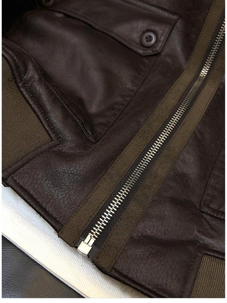 Men's Retro Suede Shearling Jacket - Trendy Warm Lapel Biker Style