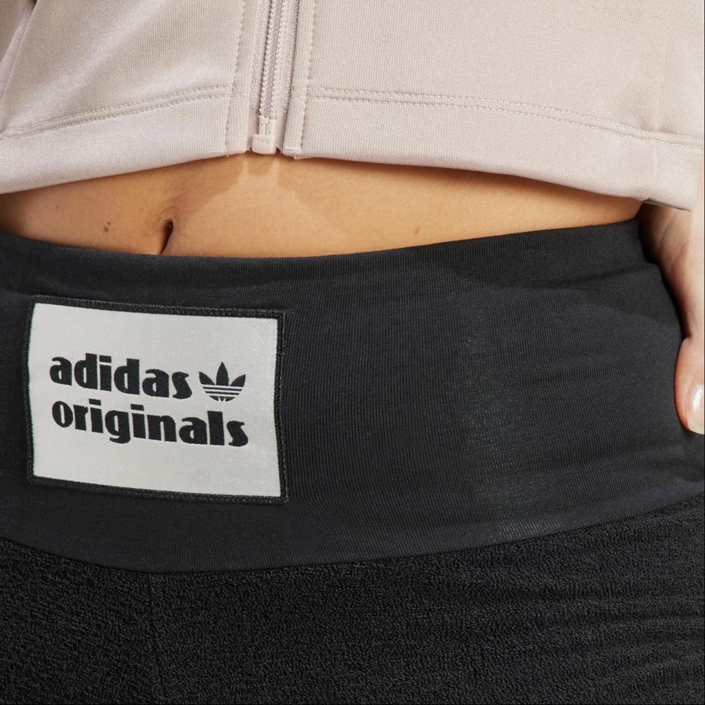 Adidas Originals Trefoil Short Tight Logo Print Regular Fit Shorts Women Shorts Black IC8529