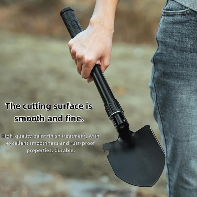 Multifunctional Camping Outdoor EDC Shovel Portable Folding Tactical Spade Survival Steel Shovel For Garden Engineers Shovel