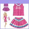 Barbie The Movie Purple Polyester Fiber Cosplay Dress For Kids Sizes)