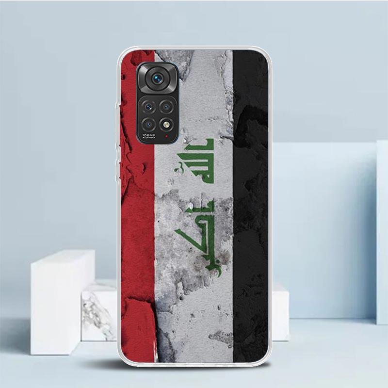 Iraqi Iraq National Flag Phone Case For Xiaomi Redmi Note 15 14 14S 13 12S 12 Pro Plus 11S 11 11T 11E 10S 10 + Soft TPU Back Cov