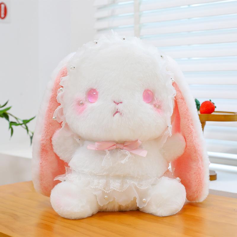 Lolita Rabbit Backpack Japanese Style Girl's Heart Cute Little Rabbit Plush Bag for Girls Birthday Gift