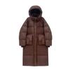 Down jacket women's medium and long over-the-knee Korean version thickened and loose winter new white duck down bread jacket trendy