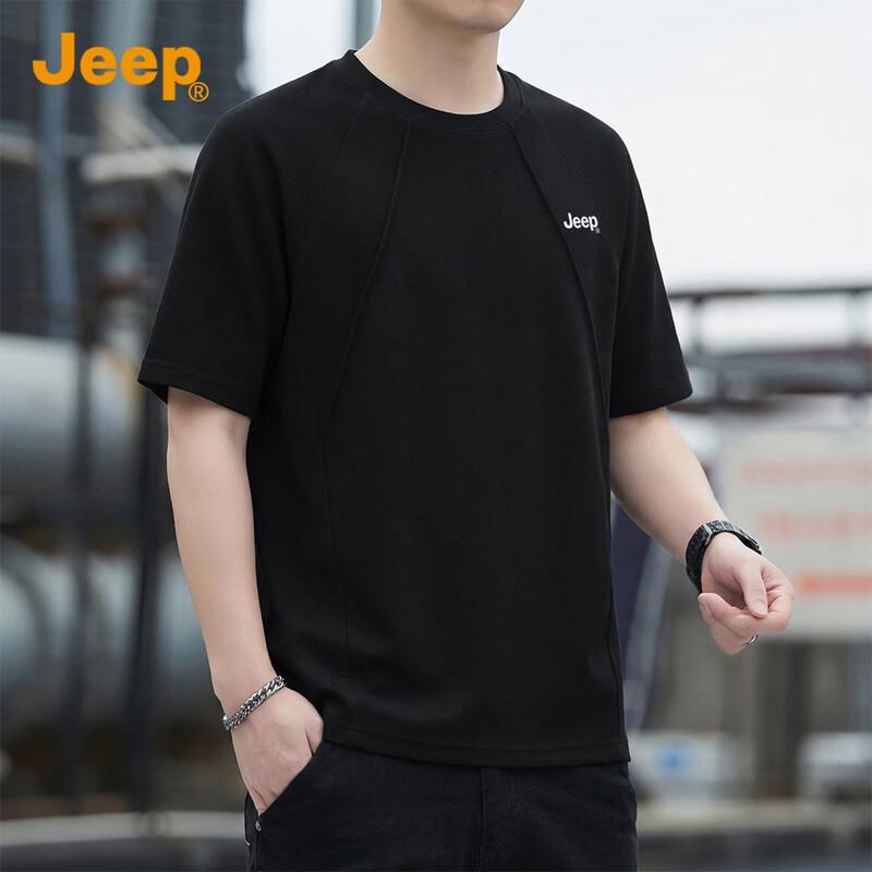 JEEP Men s Premium Heavyweight Casual Round Neck Short Sleeve T-Shirt 3XL