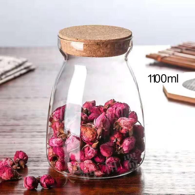 Transparent Glass Storage Jar with Lid
