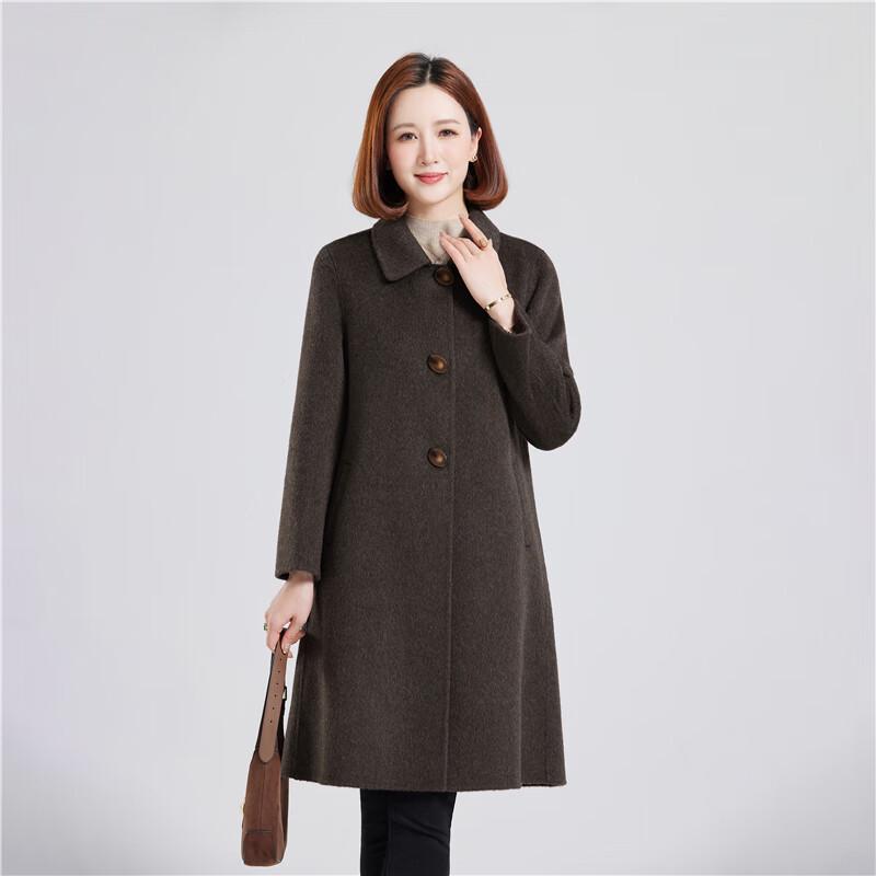 Fengxun 100% Wool Double-Faced Mid-Length Coat