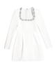 Elegant Rhinestone Square Neck Long Sleeve Bandage Dress for Women