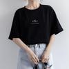 Summer Women Crew Neck T-shirt Loose Casual Solid Botanical Print Short Sleeve Tee T-shirts and long sleeves