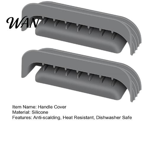 Silicone Handle Cover 2Pcs for Ninja Crispi Glass, Air Fryer Heat-Resistant Heat Resistant Grip Holder Sleeve Cleancrisp Glass Container