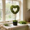 Boxwood Heart With Bow Topiary