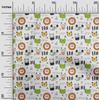 oneOone Cotton Flex Brown Fabric Kids Animal Quilting Supplies Print Sewing Fabric by The Yard 40 Inch