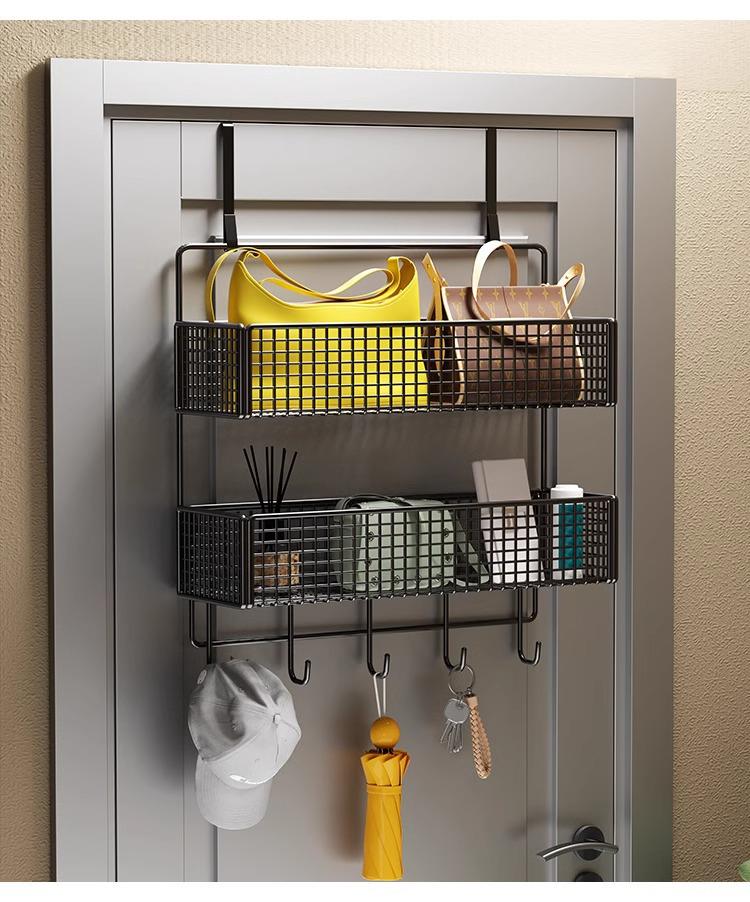 Wall-Mounted Entryway Storage Rack for Bedroom Doors