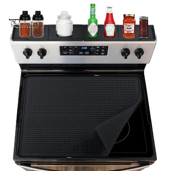 Silicone Stove Top Covers for Electric Stove Heat Resistant Pot Holder Kitchen Drying Mat Waterproof Countertop Protector Dish Drying Pad Kitchen