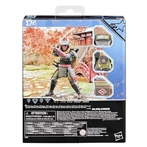 G.I. Joe Classified Series #174, Kyle Bud Jesso, Deluxe Collectible 6-Inch Samurai Action Figure with 19 Accessories