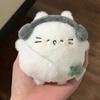 Cute Plush Cat Keychain Headphones Cat Doll Charm Bag Pendant Couple Gifts Kids Backpack Decoration Cartoon Animal Toy Accessory