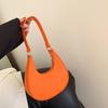 1Pcs Casual Solid Color Handbag For Daily Travel Women'S Stone Pattern Underarm Shoulder Tote Bag With Felt Material