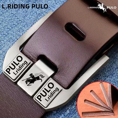 PULO-Cinturón de cuero con hebilla automática para hombre, cinturón de piel de vaca pura para jóvenes de mediana edad, informal, con personalidad, pantalones de tendencia coreana