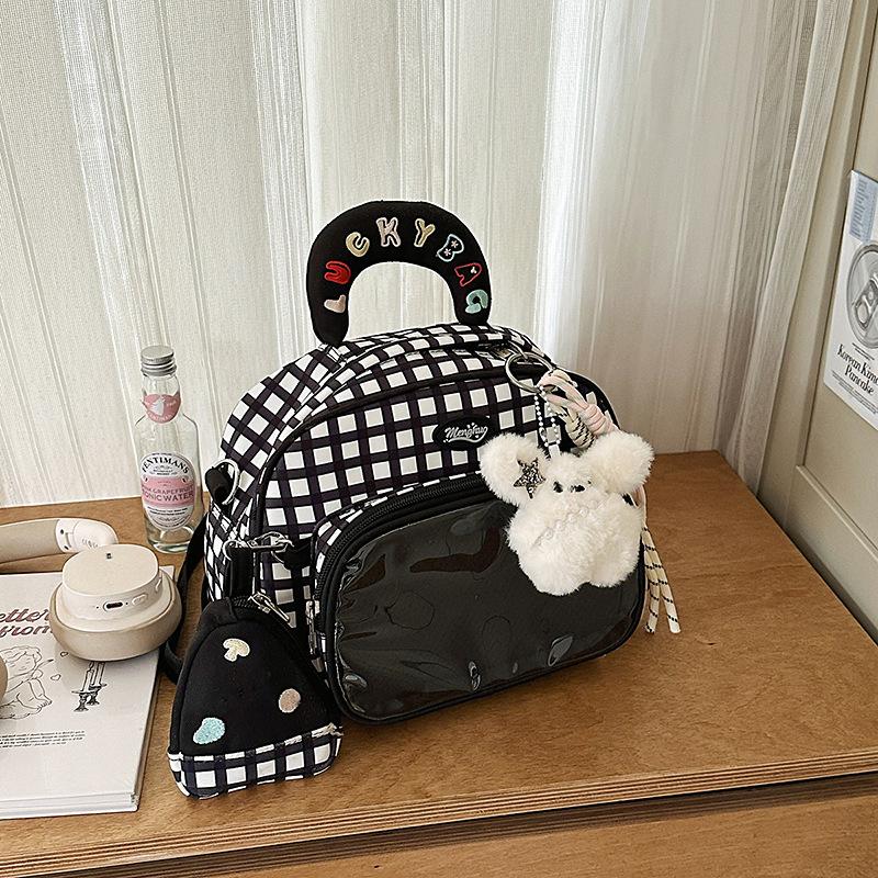Mini small backpack women 2025 new cute Japanese transparent pain bag sweet girl junior high school backpack