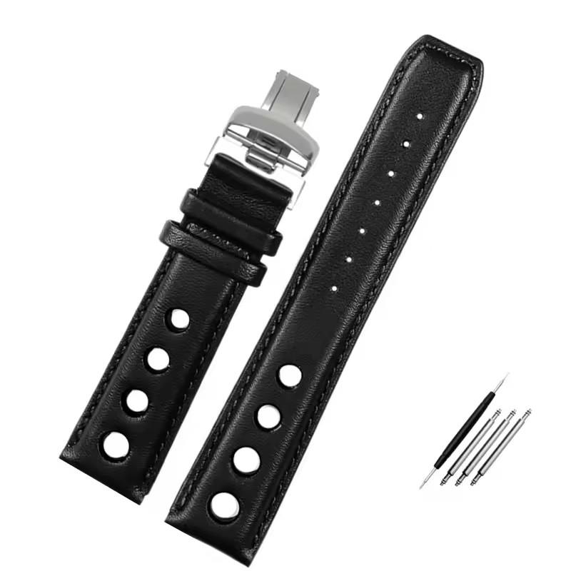 Genuine Leather bracelet For tissot 1853 Sport Watch accessories band Racing PRS516 T91 1853 Top layer cowhide 20mm chopin strap