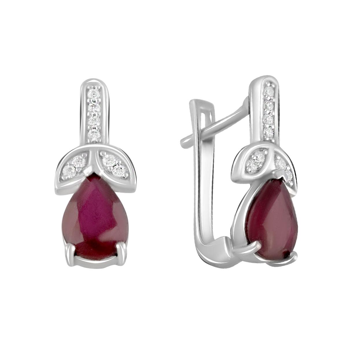 

Срібні сережки з натуральним рубіном 2.838ct (2105886) rubine червоний колір