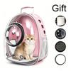 Portable Breathable Small Pet Backpack Outdoor Travel Nylon Fabric Cat Bag Belt Zipper Features Cat and Dog Winter and Summer