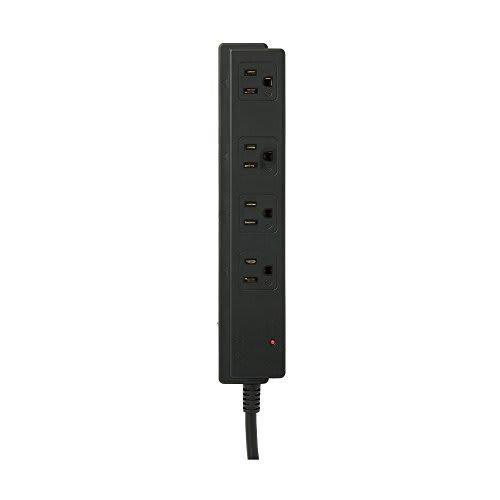 BUFFALO 2/3 Pin Power Tap 4+4 Port Type Lightning Surge Prevention/With Central Switch 2m Black BSTAPSDC820BK