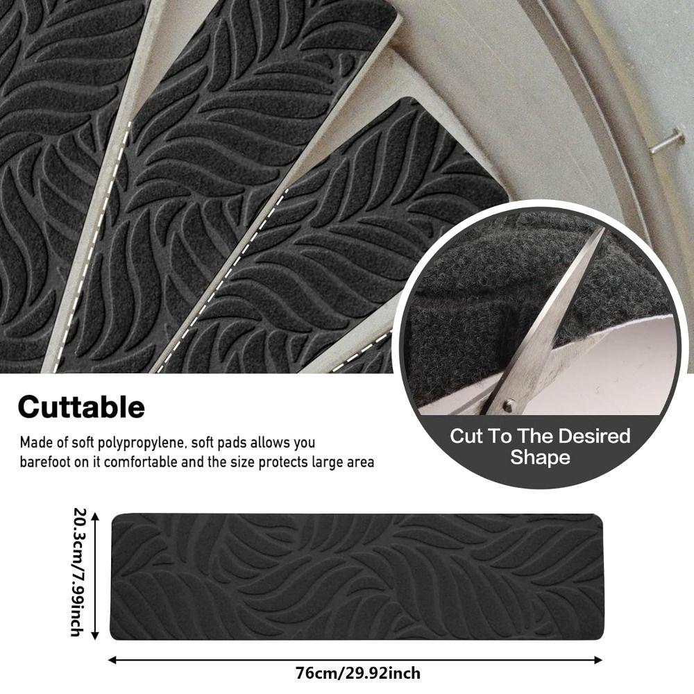 TPR Stair Treads Carpets 76x20cm Brushed Embossed Carpet Indoor Stepping Mat  for Kids Elder