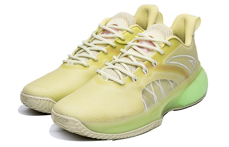 Men's Sneakers ANTA Basketball Collection Basketball Shoes Men's Low-top Neon Light Green/Princess Green