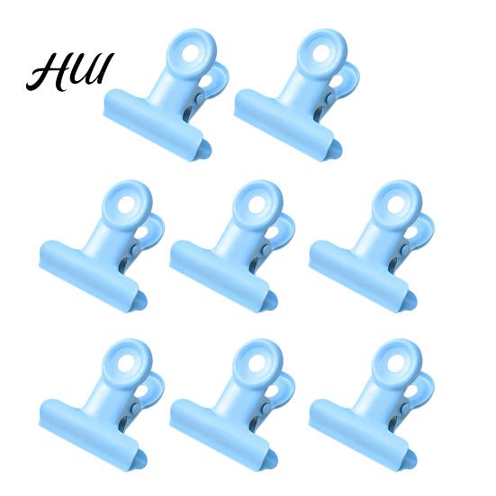 Paper Clamp Metal Clip 8PCS Binder Clips Round Tail Safety Design Stable Clamping Fresh Color Force Macaron Rust Resistant Office School Supplies