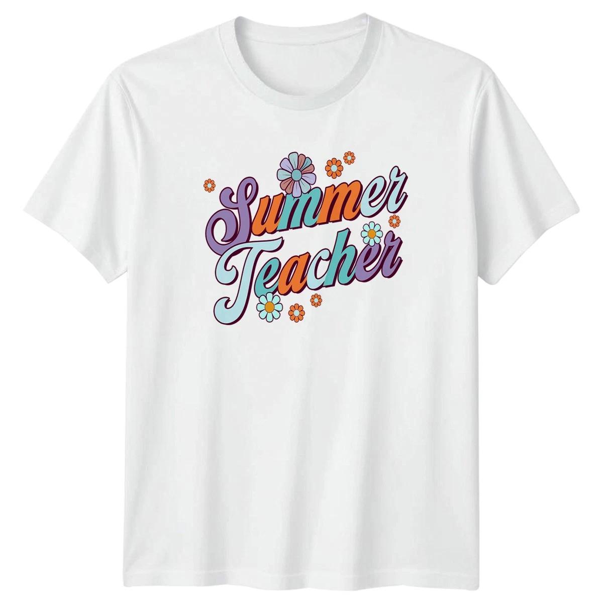 Summer Teacher Womens T-Shirt Summer Break Teaching Gift For Her XL