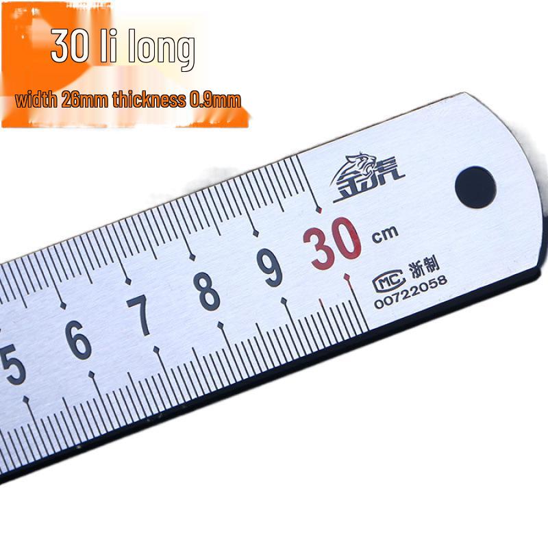 Righello in Acciaio Inossidabile da 1 m, Disponibile nelle Misure da 1,2 m, 1,5 m, 2 m e 15/20/30/50/60 cm, Piastra in Acciaio Spessorata