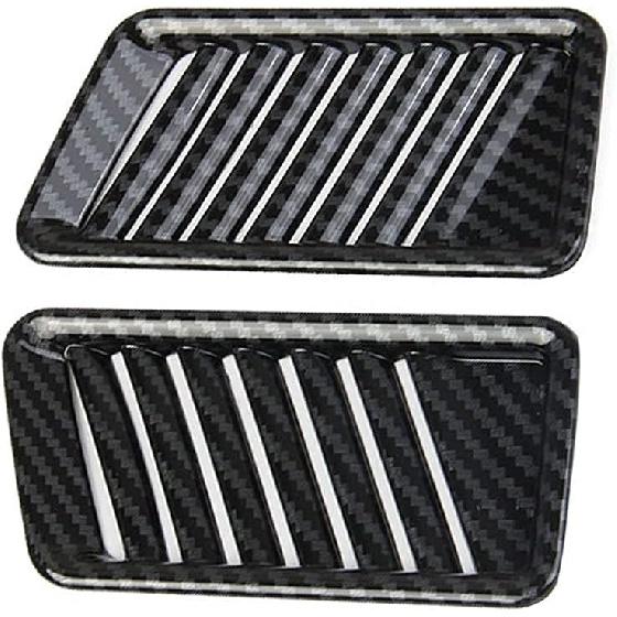 Korlot Carbon fiber Air Vent cover AC outlet trim on the side of dashboard kit for Ford F150 2021+ for 2023 F250 F350 Super Duty