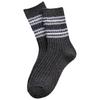 Socken Mittelhohe Socken Saison Warmes Fleece Verdickte Wollsocken Retro Flockstreifen Internet-Berühmtheit Stacking Socken