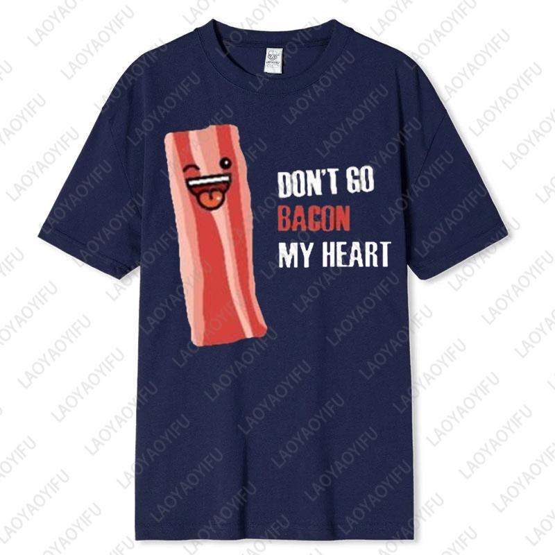 Funny Couple Unisex Adult Cotton TShirts His Hers Matching Shirt Boyfriend Girlfriend Fried Eggs with Bacon Casual Lovely Tee